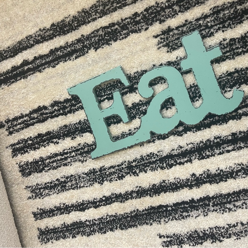 ‘EAT’ sign — in beautiful aqua/teal BLUE!